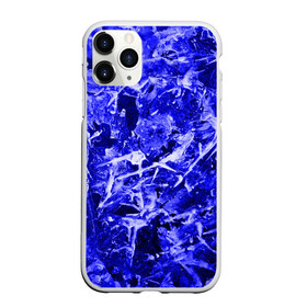 Чехол для iPhone 11 Pro матовый с принтом Dark Blue Gan в Петрозаводске, Силикон |  | Тематика изображения на принте: abstraction | blue | frost | frozen | ice | shine | surface | texture | абстракция | блеск | замерзший | лед | мороз | поверхность | синий | текстура
