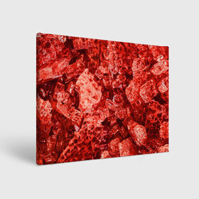 Холст прямоугольный с принтом RED-$tyle в Петрозаводске, 100% ПВХ |  | abstraction | crystals | red | shapes | shards | shine | texture | абстракция | блеск | красный | кристалы | осколки | текстура | формы