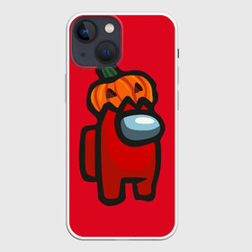 Чехол для iPhone 13 mini с принтом HALLOWEEN IS AMONG US в Петрозаводске,  |  | among us | halloween | impostor | twitch | амонг ас | звезды | игра | космонавт | космонавты | космос | предатель | среди нас | твитч | твич | хэллоуин