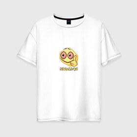 Женская футболка хлопок Oversize с принтом Нормально (мем) в Петрозаводске, 100% хлопок | свободный крой, круглый ворот, спущенный рукав, длина до линии бедер
 | 