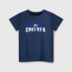 Детская футболка хлопок с принтом FC Chelsea в Петрозаводске, 100% хлопок | круглый вырез горловины, полуприлегающий силуэт, длина до линии бедер | chelsea | football | london | soccer | лондон | футбол | челси