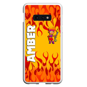 Чехол для Samsung S10E с принтом Brawl Stars - Amber в Петрозаводске, Силикон | Область печати: задняя сторона чехла, без боковых панелей | amber | brawl amber | brawl fire girl | brawl stars | brawl stars amber | brawl stars logo | brawl новый герой | brawler | new brawler | бравл стар эмбер | бравл старс | бравл эмбер | эмбер