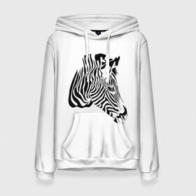 Женская толстовка 3D с принтом Zebra в Петрозаводске, 100% полиэстер  | двухслойный капюшон со шнурком для регулировки, мягкие манжеты на рукавах и по низу толстовки, спереди карман-кенгуру с мягким внутренним слоем. | africa | black | savanna | stripe | white | zebra | африка | белый | зебра | полоска | саванна | черный