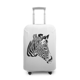 Чехол для чемодана 3D с принтом Zebra в Петрозаводске, 86% полиэфир, 14% спандекс | двустороннее нанесение принта, прорези для ручек и колес | africa | black | savanna | stripe | white | zebra | африка | белый | зебра | полоска | саванна | черный