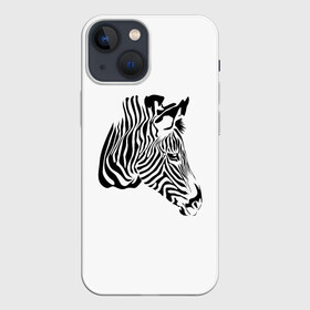 Чехол для iPhone 13 mini с принтом Zebra в Петрозаводске,  |  | Тематика изображения на принте: africa | black | savanna | stripe | white | zebra | африка | белый | зебра | полоска | саванна | черный