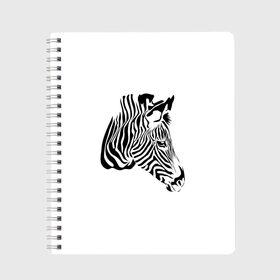 Тетрадь с принтом Zebra в Петрозаводске, 100% бумага | 48 листов, плотность листов — 60 г/м2, плотность картонной обложки — 250 г/м2. Листы скреплены сбоку удобной пружинной спиралью. Уголки страниц и обложки скругленные. Цвет линий — светло-серый
 | africa | black | savanna | stripe | white | zebra | африка | белый | зебра | полоска | саванна | черный