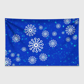 Флаг-баннер с принтом Снежинки в Петрозаводске, 100% полиэстер | размер 67 х 109 см, плотность ткани — 95 г/м2; по краям флага есть четыре люверса для крепления | новогодние снежинки | снег | снежинка | снежинки | январьские снежинки