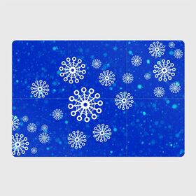 Магнитный плакат 3Х2 с принтом Снежинки в Петрозаводске, Полимерный материал с магнитным слоем | 6 деталей размером 9*9 см | новогодние снежинки | снег | снежинка | снежинки | январьские снежинки