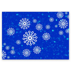 Поздравительная открытка с принтом Снежинки в Петрозаводске, 100% бумага | плотность бумаги 280 г/м2, матовая, на обратной стороне линовка и место для марки
 | новогодние снежинки | снег | снежинка | снежинки | январьские снежинки
