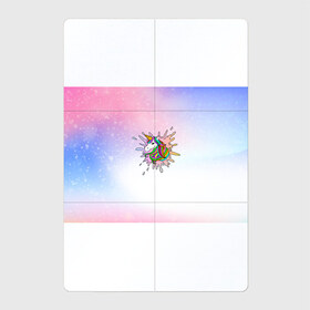 Магнитный плакат 2Х3 с принтом Единорог в Петрозаводске, Полимерный материал с магнитным слоем | 6 деталей размером 9*9 см | unikorn | единорог | единорожка | конь | радуга | рог | цветной