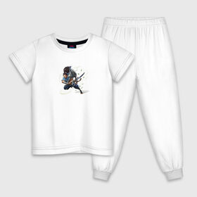 Детская пижама хлопок с принтом Ясуо в Петрозаводске, 100% хлопок |  брюки и футболка прямого кроя, без карманов, на брюках мягкая резинка на поясе и по низу штанин
 | 