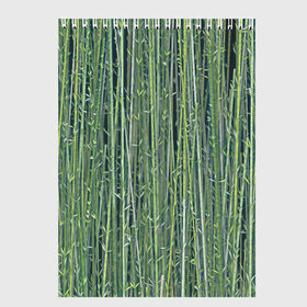 Скетчбук с принтом Зеленый бамбук в Петрозаводске, 100% бумага
 | 48 листов, плотность листов — 100 г/м2, плотность картонной обложки — 250 г/м2. Листы скреплены сверху удобной пружинной спиралью | Тематика изображения на принте: bamboo | forest | stripes | бамбук | заросли | лес | листья | полосы | растения