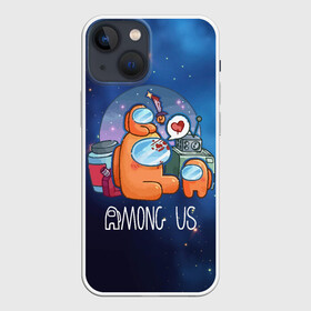 Чехол для iPhone 13 mini с принтом Among Us Space в Петрозаводске,  |  | among | among us | game | steam | амонг | амонг юс | амонк | в космосе | игра | космонавт | космонафт | космос | мафия | онлайн игра | предатель | предатель среди нас | среди нас | человечки | эймонг | эмонг