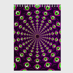 Скетчбук с принтом Fractal-$$$ в Петрозаводске, 100% бумага
 | 48 листов, плотность листов — 100 г/м2, плотность картонной обложки — 250 г/м2. Листы скреплены сверху удобной пружинной спиралью | Тематика изображения на принте: abstraction | fractal | light green | mandala | pattern | pink | shape | symmetry | texture | абстракция | розовый | салатовый | симметрия | текстура | узор | формы | фрактал