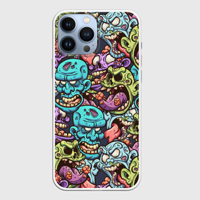 Чехол для iPhone 13 Pro Max с принтом Зомби Паттерн в Петрозаводске,  |  | art | brains | cartoon | cosplay | dead | halloween | waling | zombie | zombies | арт | вурдалаки | зомбак | зомбаки | иллюстрация | косплей | мертвецы | мозги | монстр | монстры | мультяшные | нарисованные | раны | труп | трупы