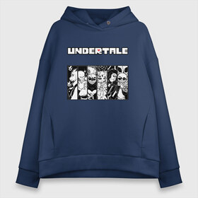 Женское худи Oversize хлопок с принтом UNDERTALE в Петрозаводске, френч-терри — 70% хлопок, 30% полиэстер. Мягкий теплый начес внутри —100% хлопок | боковые карманы, эластичные манжеты и нижняя кромка, капюшон на магнитной кнопке | undertale | андертейл | игра андертейл | игра. | русский андертейл | тоби фокс