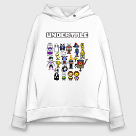 Женское худи Oversize хлопок с принтом UNDERTALE в Петрозаводске, френч-терри — 70% хлопок, 30% полиэстер. Мягкий теплый начес внутри —100% хлопок | боковые карманы, эластичные манжеты и нижняя кромка, капюшон на магнитной кнопке | undertale | андертейл | игра андертейл | игра. | русский андертейл | тоби фокс