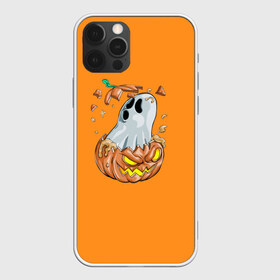 Чехол для iPhone 12 Pro Max с принтом Halloween в Петрозаводске, Силикон |  | ghost | halloween | jack | lantern | pumpkin | призрак | светильник джека | хэллоуин