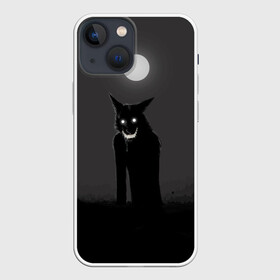 Чехол для iPhone 13 mini с принтом ОБОРОТЕНЬ в Петрозаводске,  |  | волк | луна | необычно | оборотень | оскал | полнолуние | прикольно | страшно | хэллоуин