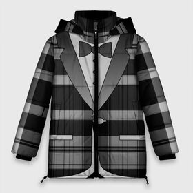 Женская зимняя куртка 3D с принтом Пиджак в клетку в Петрозаводске, верх — 100% полиэстер; подкладка — 100% полиэстер; утеплитель — 100% полиэстер | длина ниже бедра, силуэт Оверсайз. Есть воротник-стойка, отстегивающийся капюшон и ветрозащитная планка. 

Боковые карманы с листочкой на кнопках и внутренний карман на молнии | бабочка | босс молокосос | бутоньерка | в клетку | галстук | джентельмен | директор | жених | клеточка | косплей | костюм | маскарад | муж | одежда | официант | пиджак | принт | пуговица | пуговка