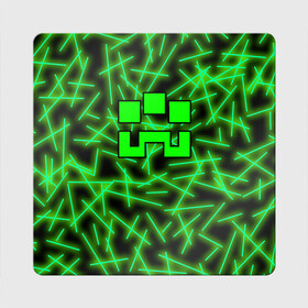 Магнит виниловый Квадрат с принтом Minecraft creeper в Петрозаводске, полимерный материал с магнитным слоем | размер 9*9 см, закругленные углы | alex | blox | creeper | dungeons | logo game | pixel | steve | алекс | герои | голем | детям | зомби | квадраты | кислотный | крипер | куб | логотипы игр | майнкрафт | мальчикам | мобы | неоновый | персонажи | пиксель