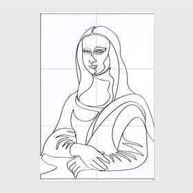 Магнитный плакат 2Х3 с принтом Мона Лиза. Силуэт в Петрозаводске, Полимерный материал с магнитным слоем | 6 деталей размером 9*9 см | возрождение | джоконда | ласика | леонардо да винчи | мона лиза | портрет | ренессанс | художник