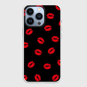 Чехол для iPhone 13 Pro с принтом Поцелуи в Петрозаводске,  |  | 8 марта | kis | kiss | love | горячий парень | губы | жаркие поцелуи | красные губы | любовь | мачо | подарок парню | помада | поцелуи | поцелуй