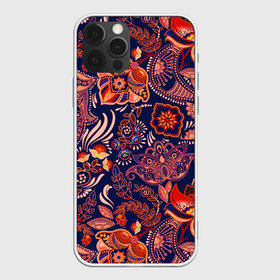 Чехол для iPhone 12 Pro Max с принтом Ornament-S в Петрозаводске, Силикон |  | branches | colorful | flowers | leaves | ornament | pattern | ветки | листья | орнамент | разноцветный | узор | цветы