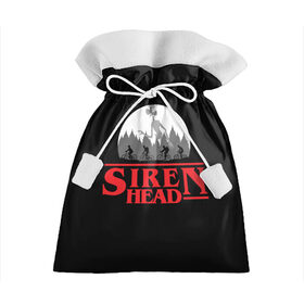 Подарочный 3D мешок с принтом Siren Head в Петрозаводске, 100% полиэстер | Размер: 29*39 см | Тематика изображения на принте: 6789 | foundation | head | scp | siren | sirenhead | stranger | things | голова | дела | объект | объекты | очень | сирена | сиреноголовый | странные | фонд
