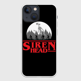 Чехол для iPhone 13 mini с принтом Siren Head в Петрозаводске,  |  | 6789 | foundation | head | scp | siren | sirenhead | stranger | things | голова | дела | объект | объекты | очень | сирена | сиреноголовый | странные | фонд