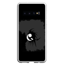 Чехол для Samsung Galaxy S10 с принтом FALSH SMILE в Петрозаводске, Силикон | Область печати: задняя сторона чехла, без боковых панелей | 2d | глаза | злая улыбка | неон | ночь | персонаж. необычное | прикольное | рисунок мультяшный | тьма | улыбка