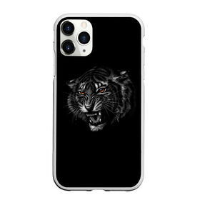 Чехол для iPhone 11 Pro Max матовый с принтом Тигр в Петрозаводске, Силикон |  | животные | звери | оскал тигра | тигр | хищник