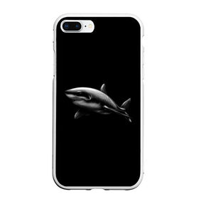 Чехол для iPhone 7Plus/8 Plus матовый с принтом Акула в Петрозаводске, Силикон | Область печати: задняя сторона чехла, без боковых панелей | акула | акулы | морские животные | рыбы | хищники