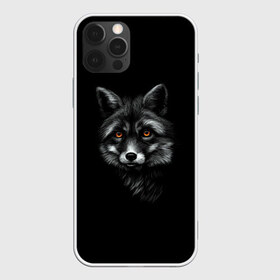 Чехол для iPhone 12 Pro Max с принтом Лиса в Петрозаводске, Силикон |  | голова лисы | животные | звери | лиса | лисы | черный лис