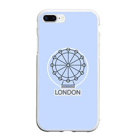 Чехол для iPhone 7Plus/8 Plus матовый с принтом Лондон London Eye в Петрозаводске, Силикон | Область печати: задняя сторона чехла, без боковых панелей | blue circle | england | english | europe | eye | gb | icon | london | travel | uk | vacation | англия | аттракцион | великобритания | европа | иконка | колесо обозрения | лондон | лондонский глаз | надпись | отпуск | поездка | путешествие |