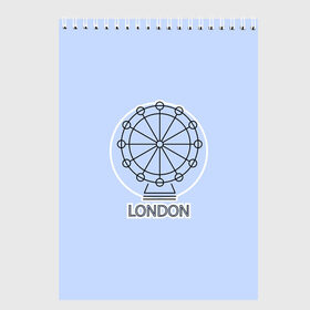 Скетчбук с принтом Лондон London Eye в Петрозаводске, 100% бумага
 | 48 листов, плотность листов — 100 г/м2, плотность картонной обложки — 250 г/м2. Листы скреплены сверху удобной пружинной спиралью | Тематика изображения на принте: blue circle | england | english | europe | eye | gb | icon | london | travel | uk | vacation | англия | аттракцион | великобритания | европа | иконка | колесо обозрения | лондон | лондонский глаз | надпись | отпуск | поездка | путешествие |
