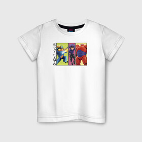 Детская футболка хлопок с принтом Big Hero 6 в Петрозаводске, 100% хлопок | круглый вырез горловины, полуприлегающий силуэт, длина до линии бедер | big hero 6 | disney | vdkimel | город героев 6 | дисней