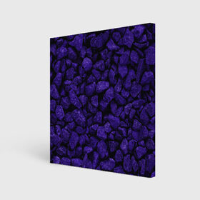Холст квадратный с принтом Purple-$tone$ в Петрозаводске, 100% ПВХ |  | abstraction | forms | gravel | pebbles | purple | stones | texture | абстракция | галька | гравий | камни | текстура | фиолетовый | формы