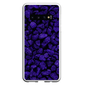 Чехол для Samsung Galaxy S10 с принтом Purple-$tone$ в Петрозаводске, Силикон | Область печати: задняя сторона чехла, без боковых панелей | abstraction | forms | gravel | pebbles | purple | stones | texture | абстракция | галька | гравий | камни | текстура | фиолетовый | формы