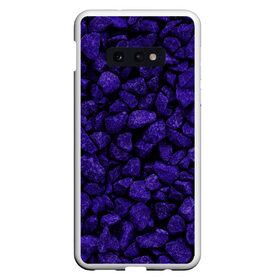 Чехол для Samsung S10E с принтом Purple-$tone$ в Петрозаводске, Силикон | Область печати: задняя сторона чехла, без боковых панелей | Тематика изображения на принте: abstraction | forms | gravel | pebbles | purple | stones | texture | абстракция | галька | гравий | камни | текстура | фиолетовый | формы