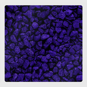 Магнитный плакат 3Х3 с принтом Purple-$tone$ в Петрозаводске, Полимерный материал с магнитным слоем | 9 деталей размером 9*9 см | abstraction | forms | gravel | pebbles | purple | stones | texture | абстракция | галька | гравий | камни | текстура | фиолетовый | формы