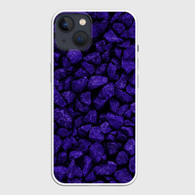 Чехол для iPhone 13 с принтом Purple tone в Петрозаводске,  |  | abstraction | forms | gravel | pebbles | purple | stones | texture | абстракция | галька | гравий | камни | текстура | фиолетовый | формы