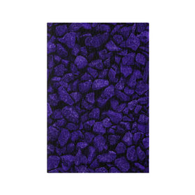 Обложка для паспорта матовая кожа с принтом Purple-$tone$ в Петрозаводске, натуральная матовая кожа | размер 19,3 х 13,7 см; прозрачные пластиковые крепления | abstraction | forms | gravel | pebbles | purple | stones | texture | абстракция | галька | гравий | камни | текстура | фиолетовый | формы