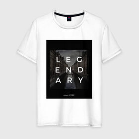 Мужская футболка хлопок с принтом Legendary в Петрозаводске, 100% хлопок | прямой крой, круглый вырез горловины, длина до линии бедер, слегка спущенное плечо. | legendary | lifestyle | город | трендовое | хайповые