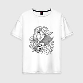 Женская футболка хлопок Oversize с принтом Водолей в Петрозаводске, 100% хлопок | свободный крой, круглый ворот, спущенный рукав, длина до линии бедер
 | Тематика изображения на принте: 