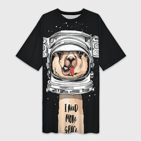 Платье-футболка 3D с принтом Космическая Лама в Петрозаводске,  |  | Тематика изображения на принте: gagarin | гагарин | день космонавтики | жираф | звездная пыль | звезды | земля | космонавт | космос | лама | луна | скафандр | шея | юрий