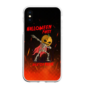 Чехол для iPhone XS Max матовый с принтом Halloween Party в Петрозаводске, Силикон | Область печати: задняя сторона чехла, без боковых панелей | blood | diablo | haloween | horror | дьявол | зомби | кости | кровь | мозги | мясо | страшилка | ужасы | хеллоуин | хелоуин