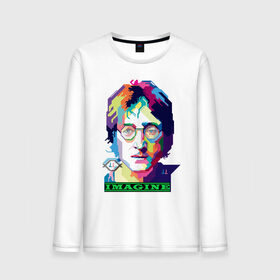 Мужской лонгслив хлопок с принтом John Lennon Imagine в Петрозаводске, 100% хлопок |  | beatles | imagine | john | lennon | the beatles | битлз | битлы | группа | джон | купить | леннон | леннона | очки | рок н ролл | с группы | хиппи