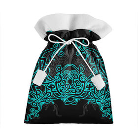 Подарочный 3D мешок с принтом Узоры магия в Петрозаводске, 100% полиэстер | Размер: 29*39 см | игры | орнамент | плетение | растительность | рок | татуировка | узор | фэнтези | черное | этническое