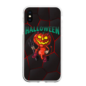 Чехол для iPhone XS Max матовый с принтом Halloween в Петрозаводске, Силикон | Область печати: задняя сторона чехла, без боковых панелей | blood | diablo | haloween | horror | дьявол | зомби | кости | кровь | мозги | мясо | страшилка | ужасы | хеллоуин | хелоуин